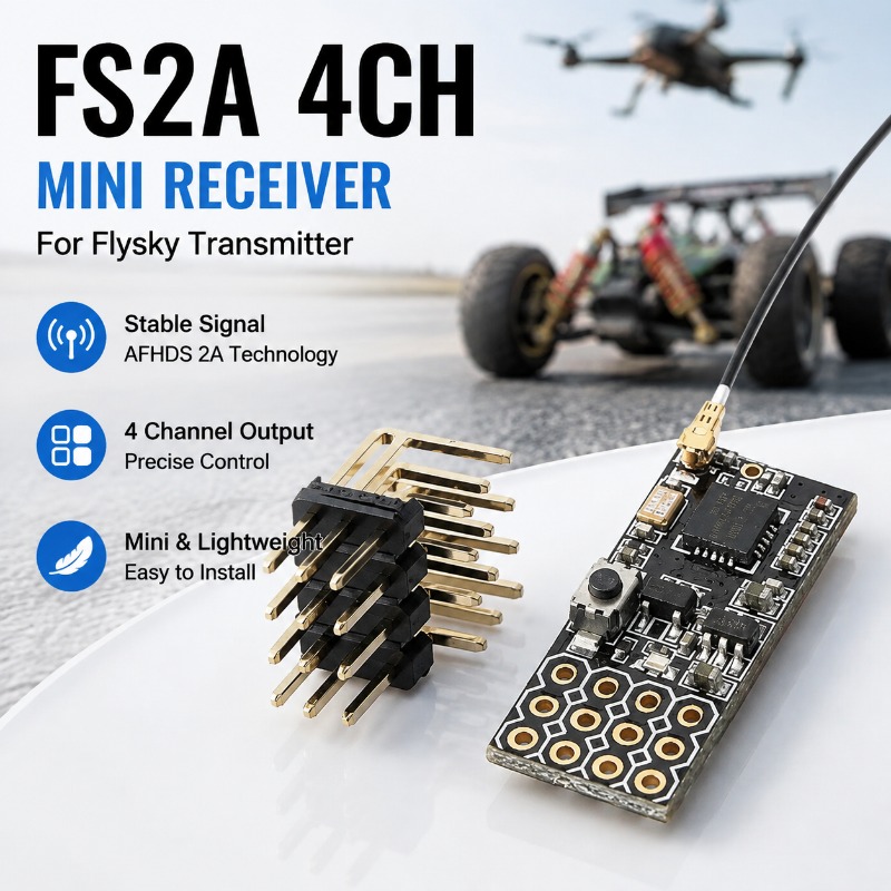 FS FS2A-4CH 4-kanałowy odbiorn – Rc Hobby & Maskinservice I Eskilstuna recenzja i cena